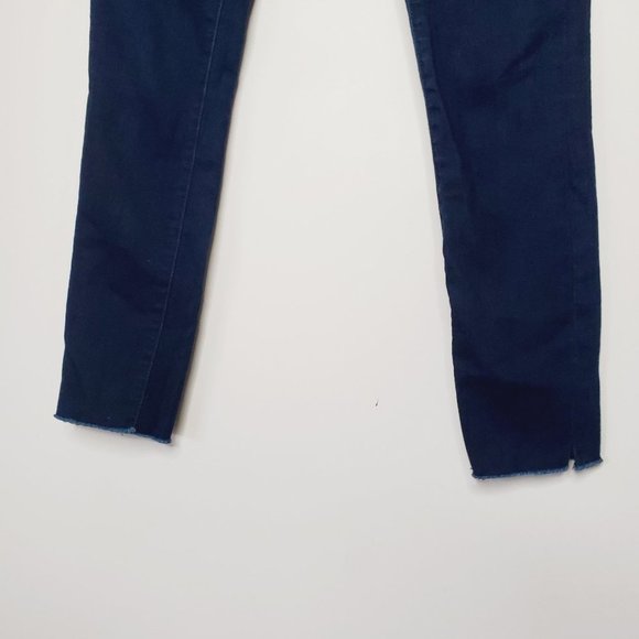CLUB MONACO Dark Rinse Raw Hem Skinny Jeans - Picture 7 of 12